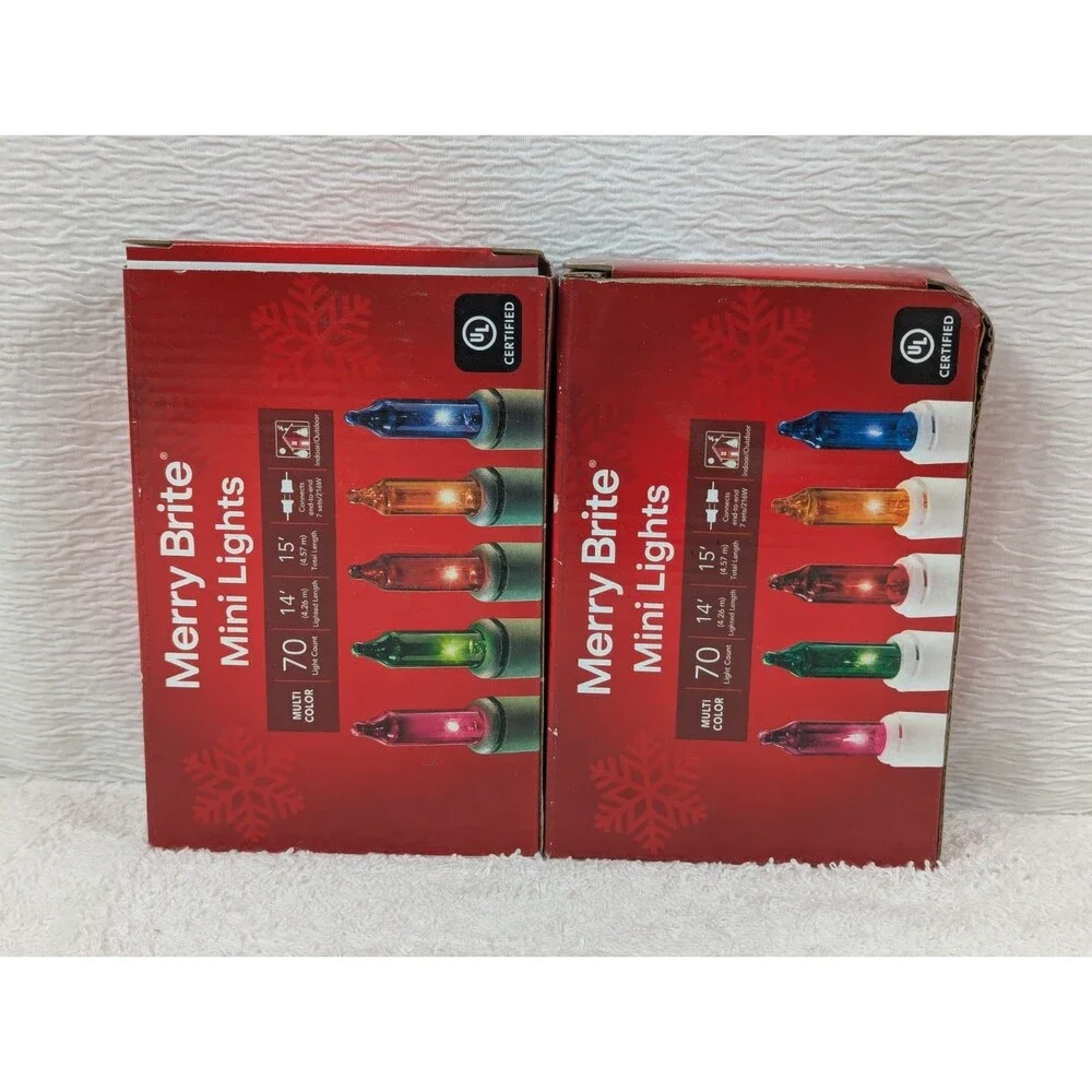 Christmas - Merry Brite - 70 Count - Mini Lights - 2 Pack